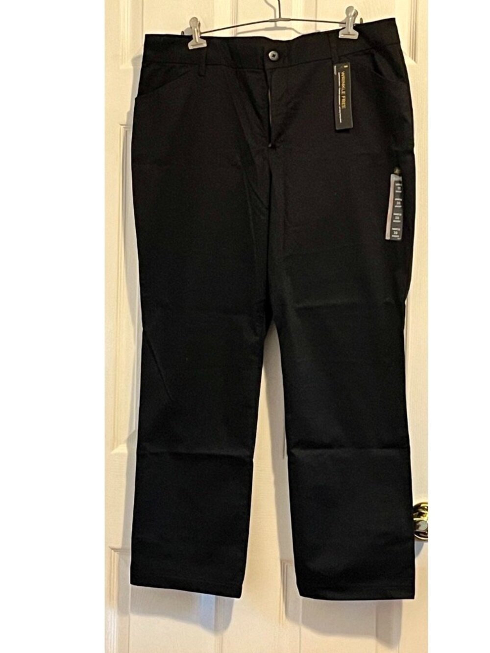 Lee black dress pants wrinkle free stretch size 16 petite